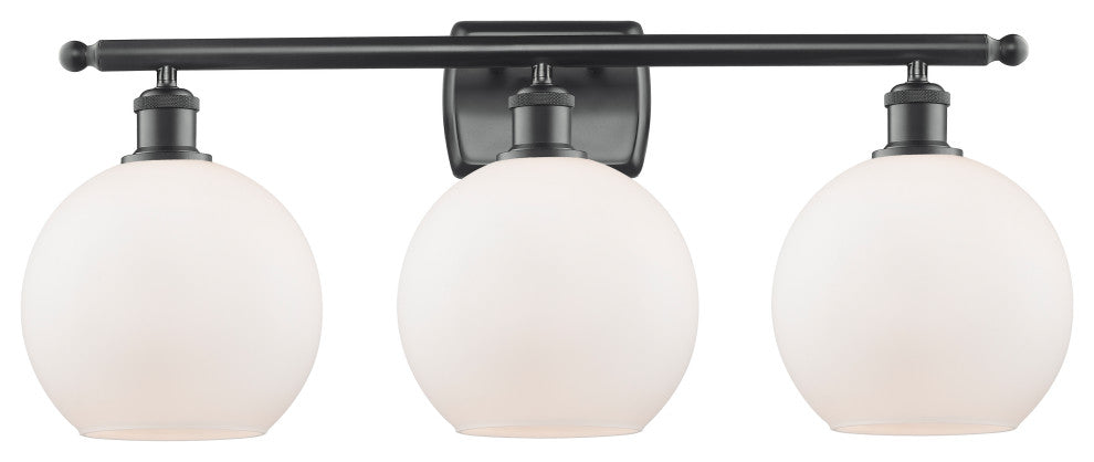 Innovations Lighting 516-3W-BK-G121-8 Athens 3 Light 26" Bath Vanity Light