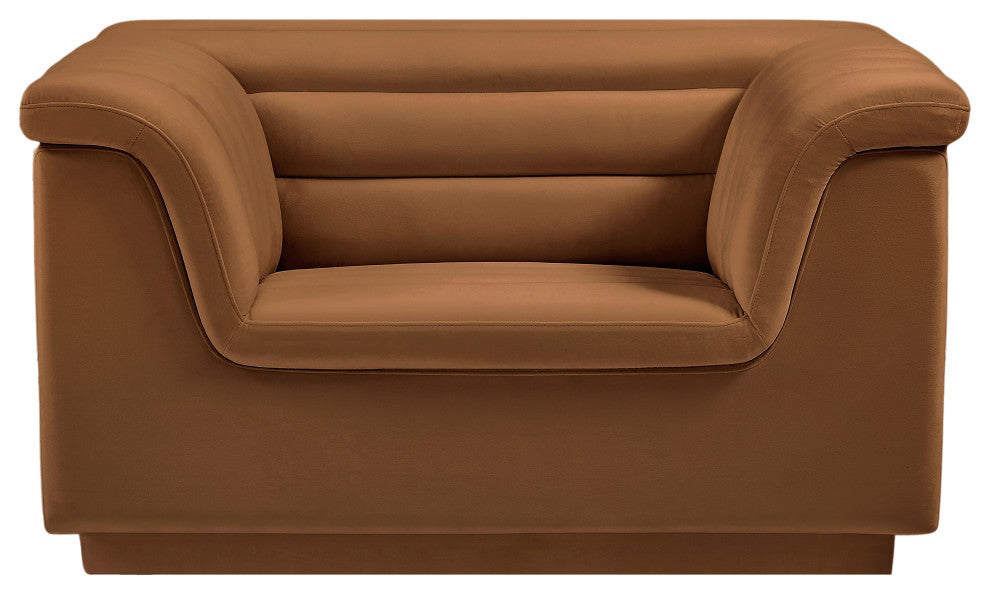 Cascade Upholstered Set, Saddle, Velvet, Chair