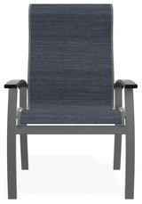 Belle Isle Sling Outdoor Dining Chair, Augustine Denim/Graphite