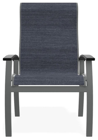 Belle Isle Sling Outdoor Dining Chair, Augustine Denim/Graphite