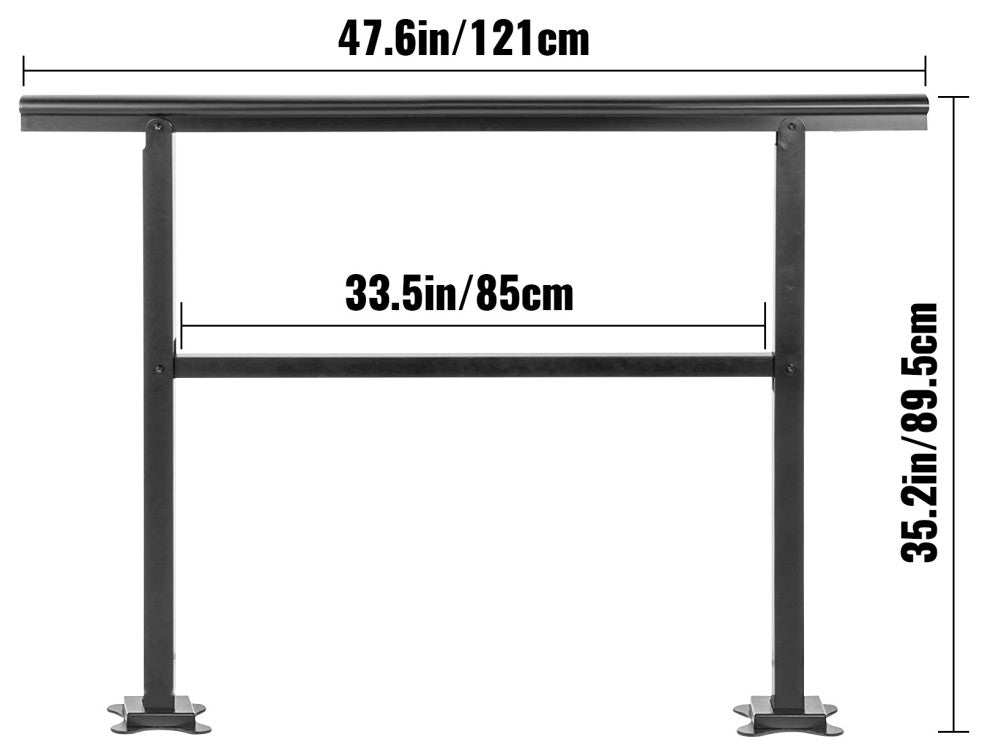 Outdoor Handrails Aluminum Stair Railing Staircase Handrail, 4ft