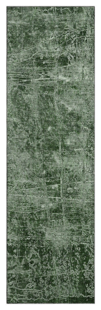 Premium Machine Washable Mayfield AMF559 Emerald 2'3" x 7'6" Runner Rug
