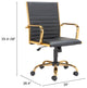 Profile Office Chair Black & Gold