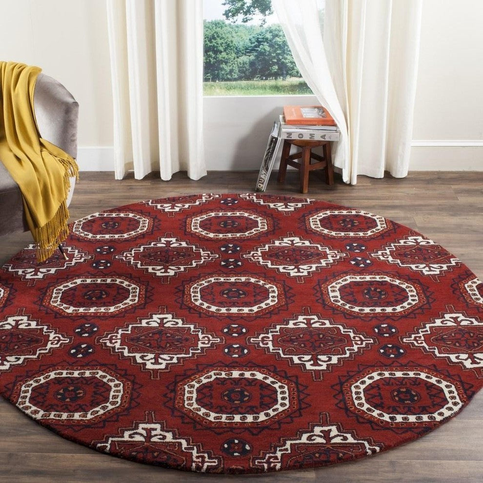 Safavieh WYD201A 7' Round Red Rug
