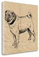 "Pug" By Sabine Berg, Giclee Print on Gallery Wrap Canvas, Ready to Hang