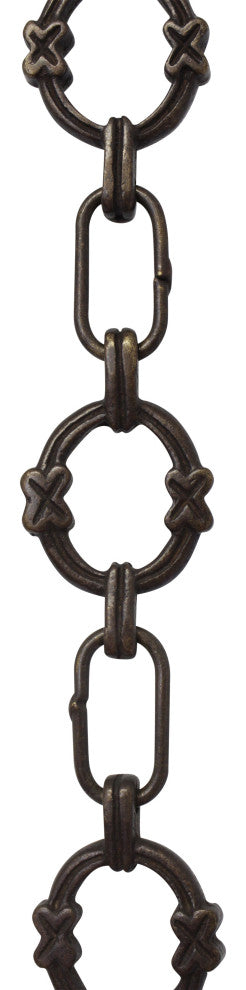 RCH Hardware Brass Round Chandelier Chain, Various Finishes, 2 Sizes, Bronze, W4