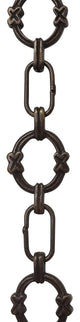 RCH Hardware Brass Round Chandelier Chain, Various Finishes, 2 Sizes, Bronze, W4