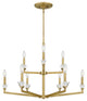 Quoizel LOT5034AB 9-Light Chandelier, Lottie