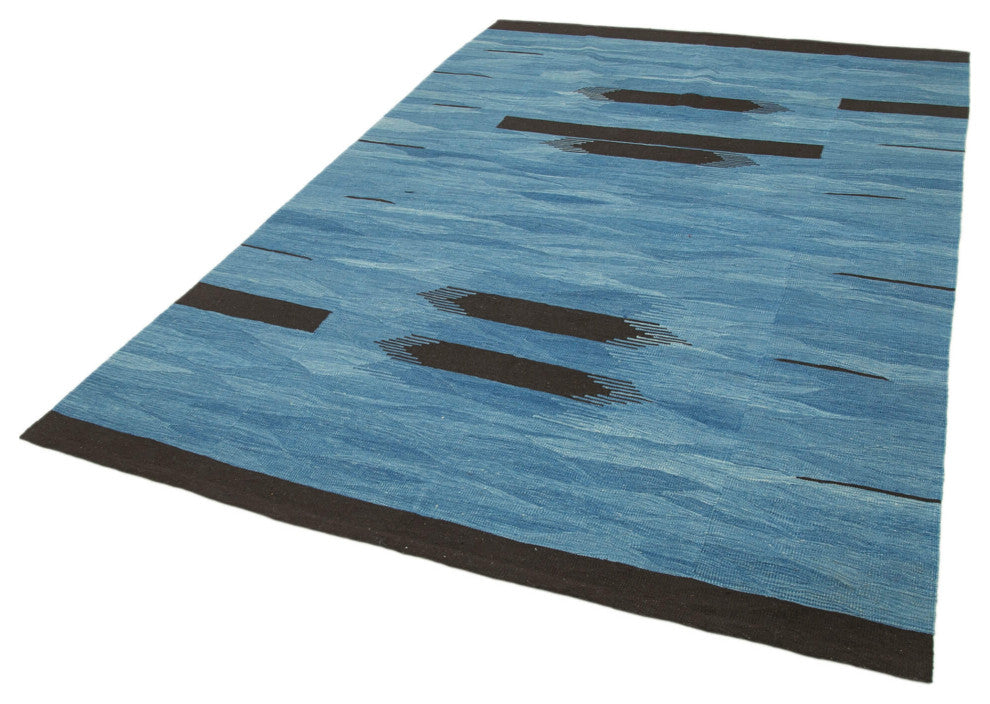 Rug N Carpet - Handmade Turkish 5' 11'' x 8' 4'' Modern Design Wool Kilim Rug
