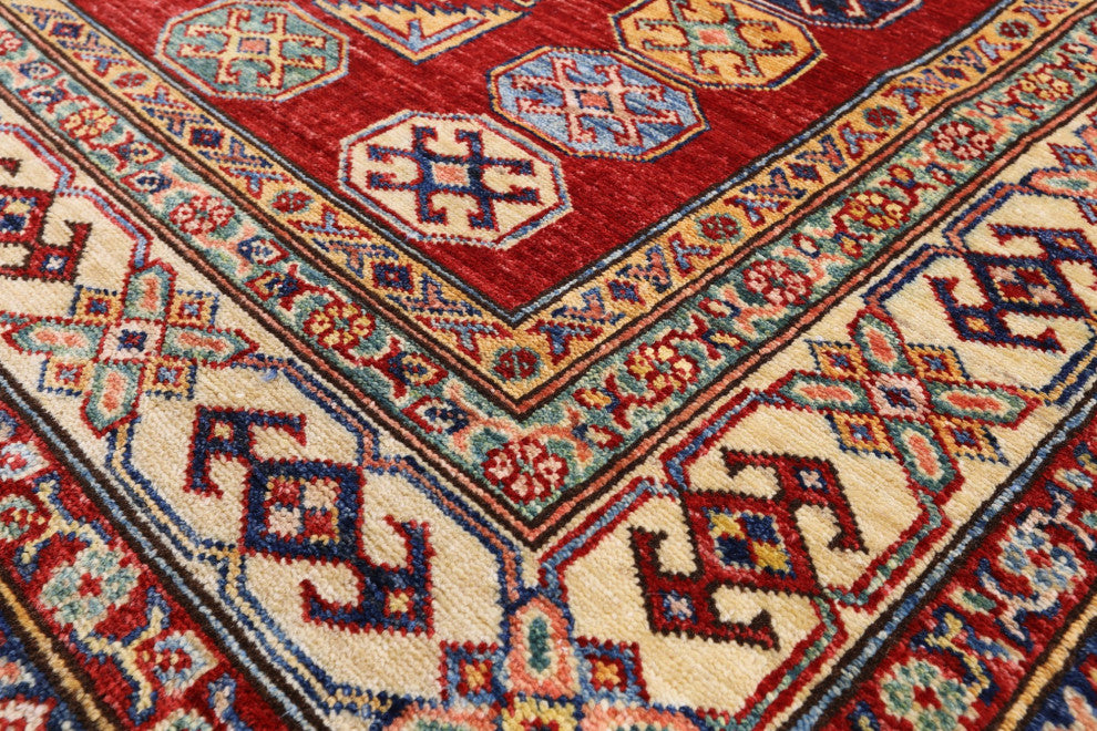 Super Kazak Hand Knotted Rug 4' 10" X 7' 3" Q4859