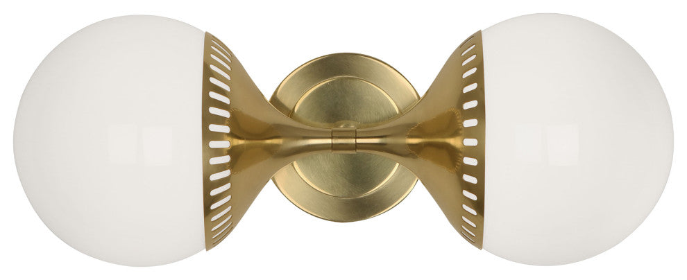 Rio End-on-End Sconce, Brass