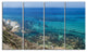 "White Tip Agrigento in Sicily Italy" Landscape Wall Art, 4 Panels, 48"x28"