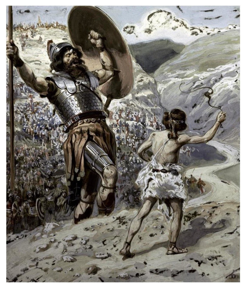 "David Slings The Stone" Digital Paper Print by James Tissot, 27"x32"