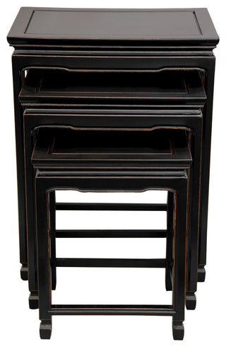 Rosewood Nesting Tables, Antique Black