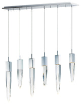 ET2 E31245-20 Quartz 6 Light 39"W LED Linear Pendant - Polished Chrome