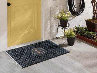A1HC 100% Rubber Monogrammed Heavy Duty Durable Doormat 24"x39" E