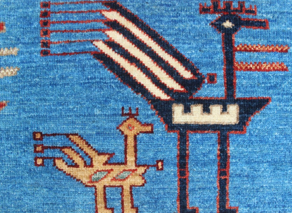Aria Hafifa Blue/Rust Rug, 9'1x11'11