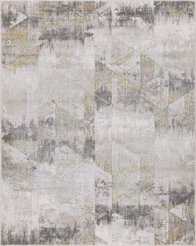 High-Low Wyatt Beige/Gold Rug, 8'8"x12'