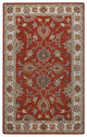 Rizzy Home Valintino VN9713 Rust Border Area Rug, Rectangular 5''x8''