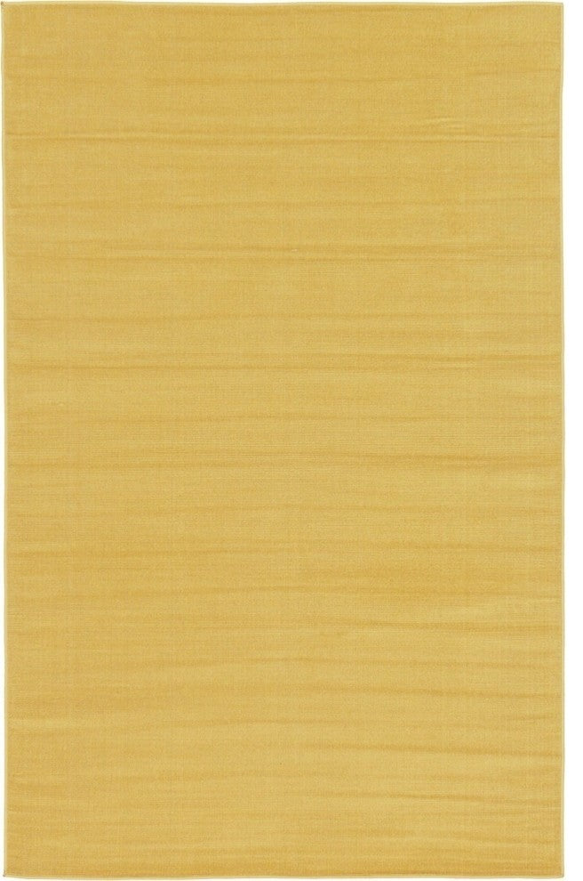 Unique Loom Gold Solid Williamsburg 5' 0 x 8' 0 Area Rug