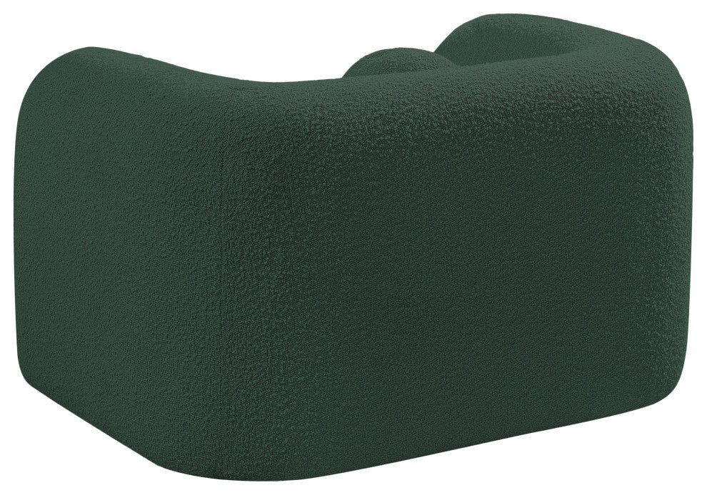 Emory Boucle Fabric Upholstered Upholstered Chair, Green