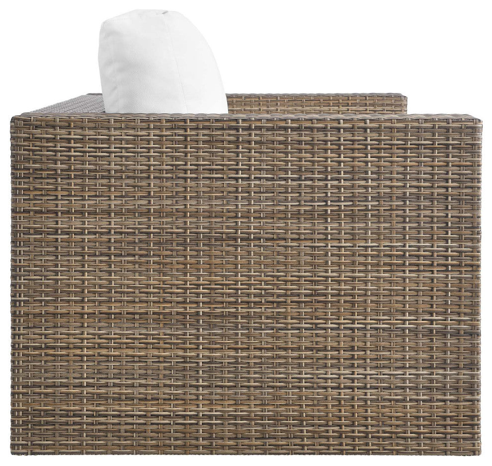 Convene Outdoor Patio Outdoor Patio 5-Piece Furniture Set, Cappuccino White