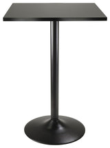 Obsidian Pub Table With Square Black MDF Top