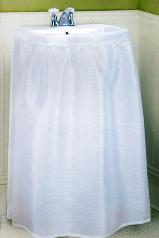 Fabric Sink Skirt, White