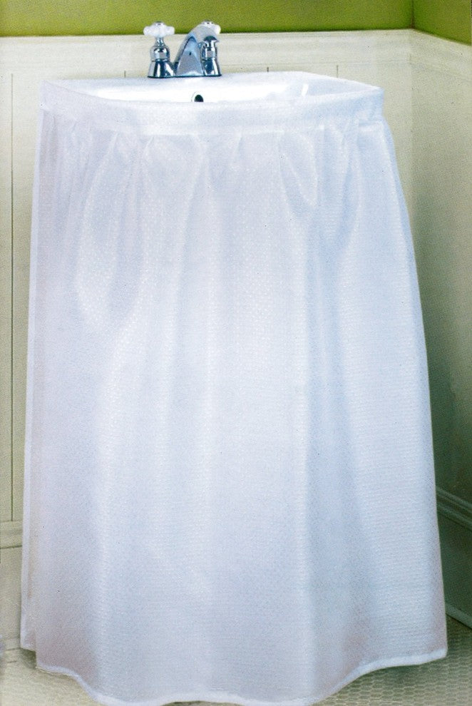 Fabric Sink Skirt, White