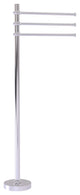 Towel Stand with 3 Pivoting 12" Arms, Polished Chrome