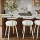 Juniper Upholstered Stools, White, Counter Stool