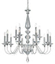 Jasmine 15-Light Chandelier in Silver With Clear Optic Crystal
