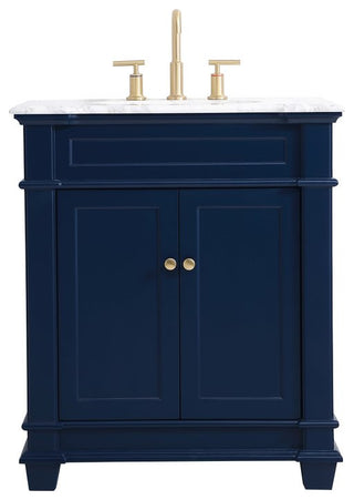 Weston Single Bathroom Vanity Set, Blue, 30