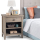 Artisan Solid Wood 24 Inch Wide Bedside Nightstand Table In Distressed Grey