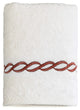 Soft Twist Cadena Wascloth, White & Brown, 13"x13"