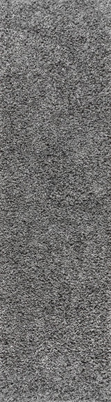 Mercer Shag Plush Area Rug, Charcoal, 2 X 8