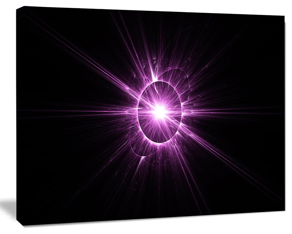 Purple Flash of Bright Star, Large Floral Canvas Art Print, 60x40
