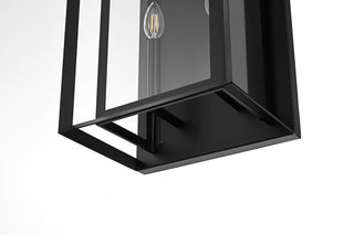 Home Living 12" Outdoor Wall Sconce, Black