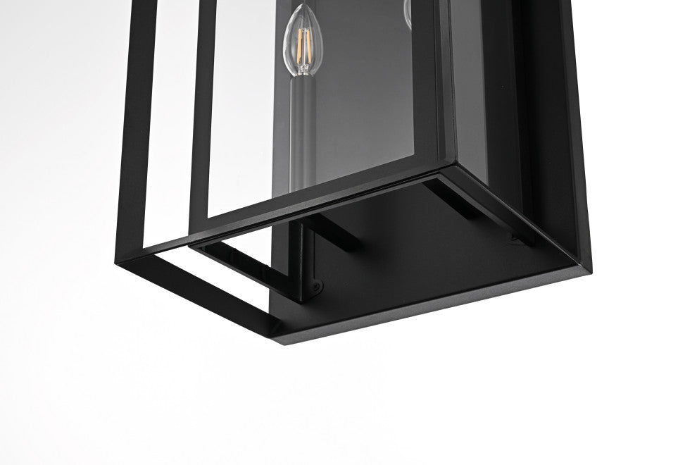 Home Living 12" Outdoor Wall Sconce, Black