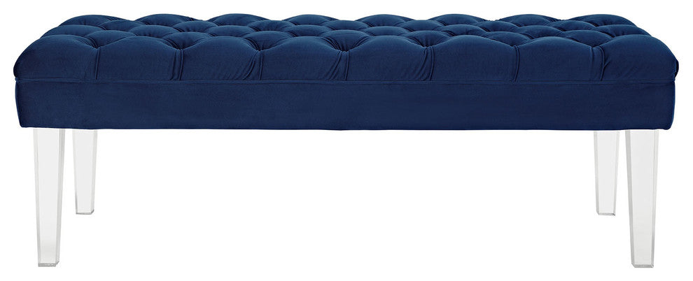 Valet Velvet Bench, Navy