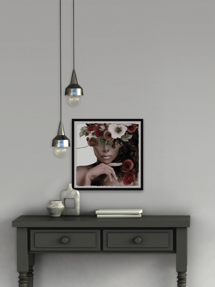 "Poppy Desires" Framed Painting Print, 12x12