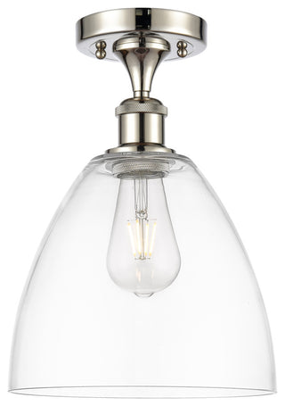 Innovations 516-1C-PN-GBD-92 1 Light Semi-Flush Mount, Polished Nickel