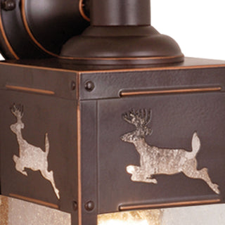 Bryce 5" Deer Outdoor Wall Light Burnished Bronze