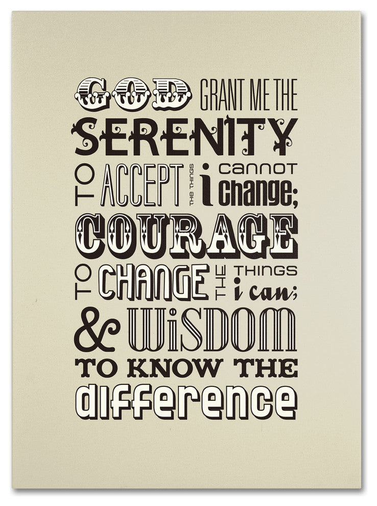 'Serenity Prayer II' Canvas Art by Megan Romo