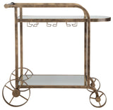 Uttermost 50016 Carrinho 38"W Metal Bar Cart - Antique Brass