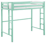 Premium Deluxe Twin Metal Loft Bed - Mint