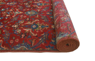 Fine Vintage Distressed Quintin Red/Blue-Grey Runner, 3'3 x 12'10