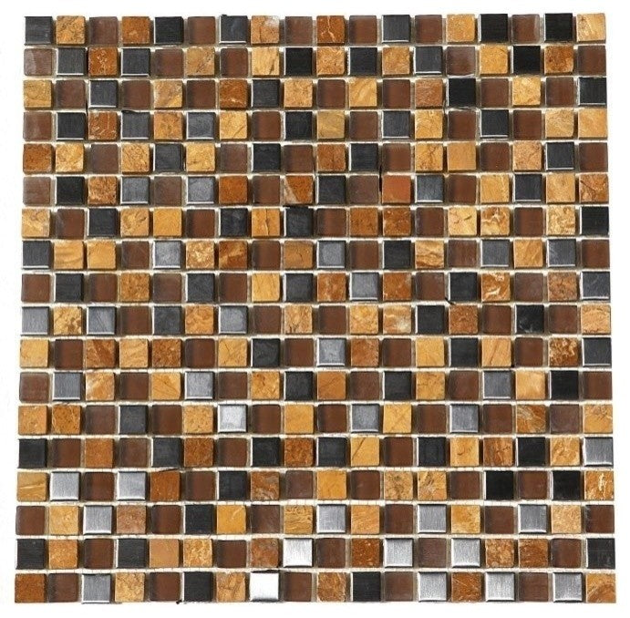 Steel Blend Tile, Autumn Gold, 30 Sq. ft., 5/8"x5/8"