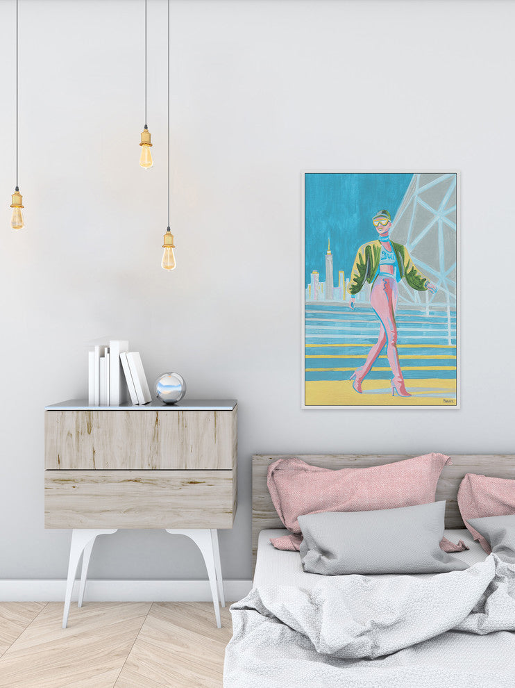 "Pop of Colors" Floater Framed Painting Print on Canvas, 40"x60"