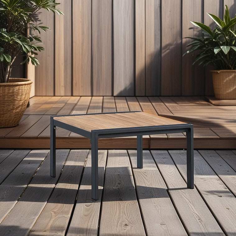 Rossio Outdoor Sectional Conversation Set ,Aluminum Frame,Teak Finish